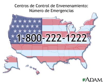 N&uacute;mero de emergencias de los Centros de Control de Envenenamientos